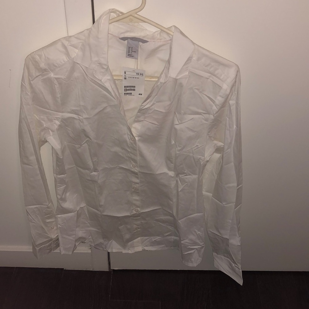 H&M White button down shirt size US 14